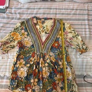 Anthropologie Multicolor Floral Top